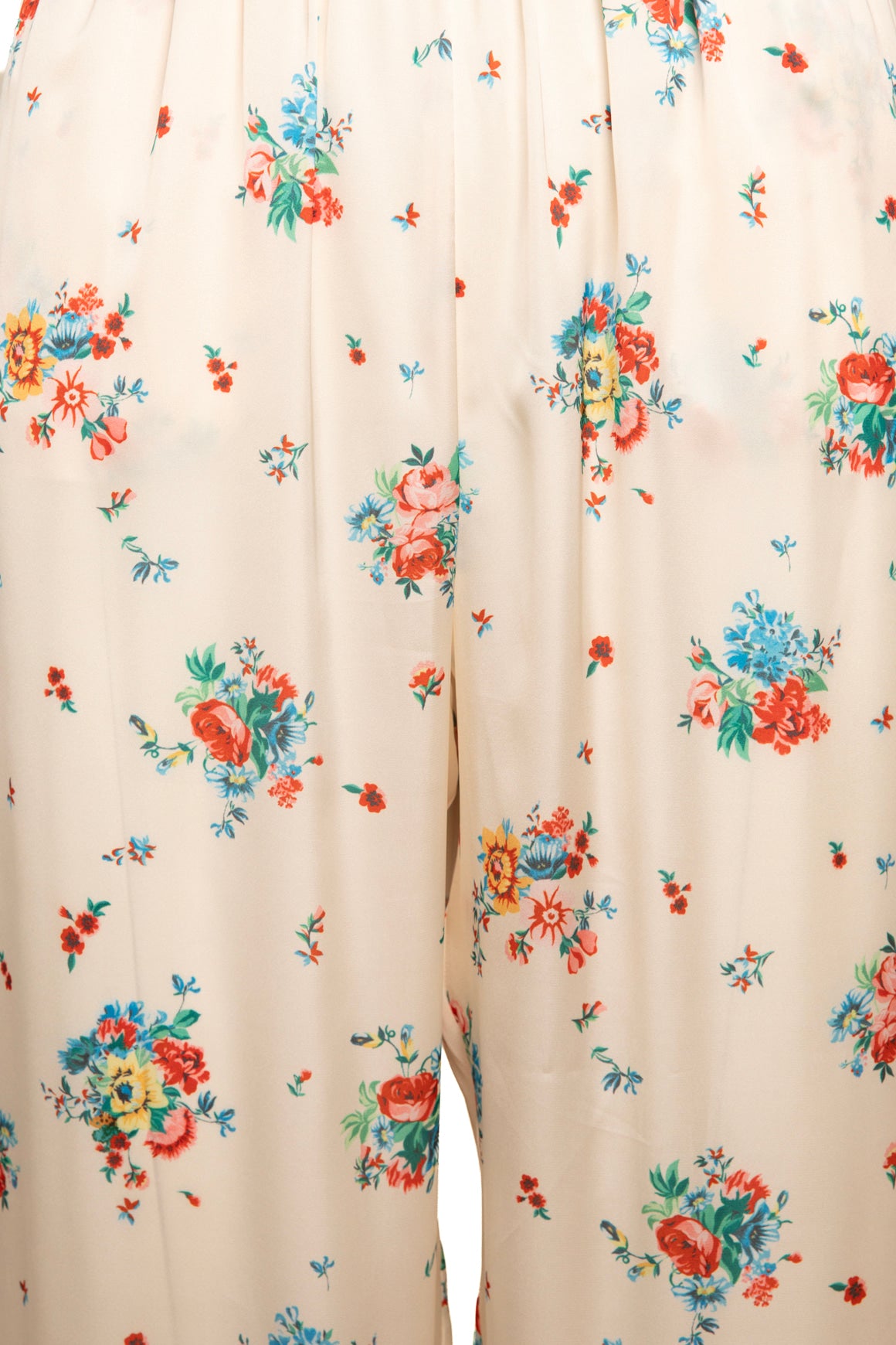 PACO RABBANE Cream Floral Silk Lounge Pants (Sz. 38/2)