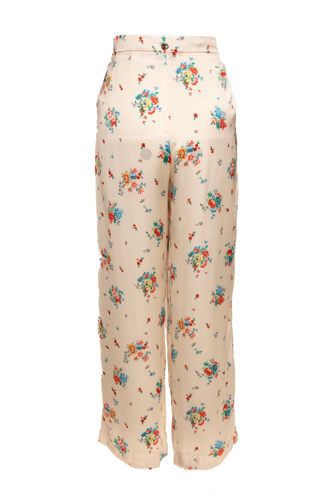 PACO RABBANE Cream Floral Silk Lounge Pants (Sz. 38/2)