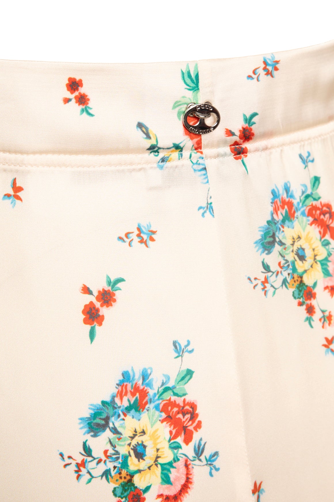 PACO RABBANE Cream Floral Silk Lounge Pants (Sz. 38/2)