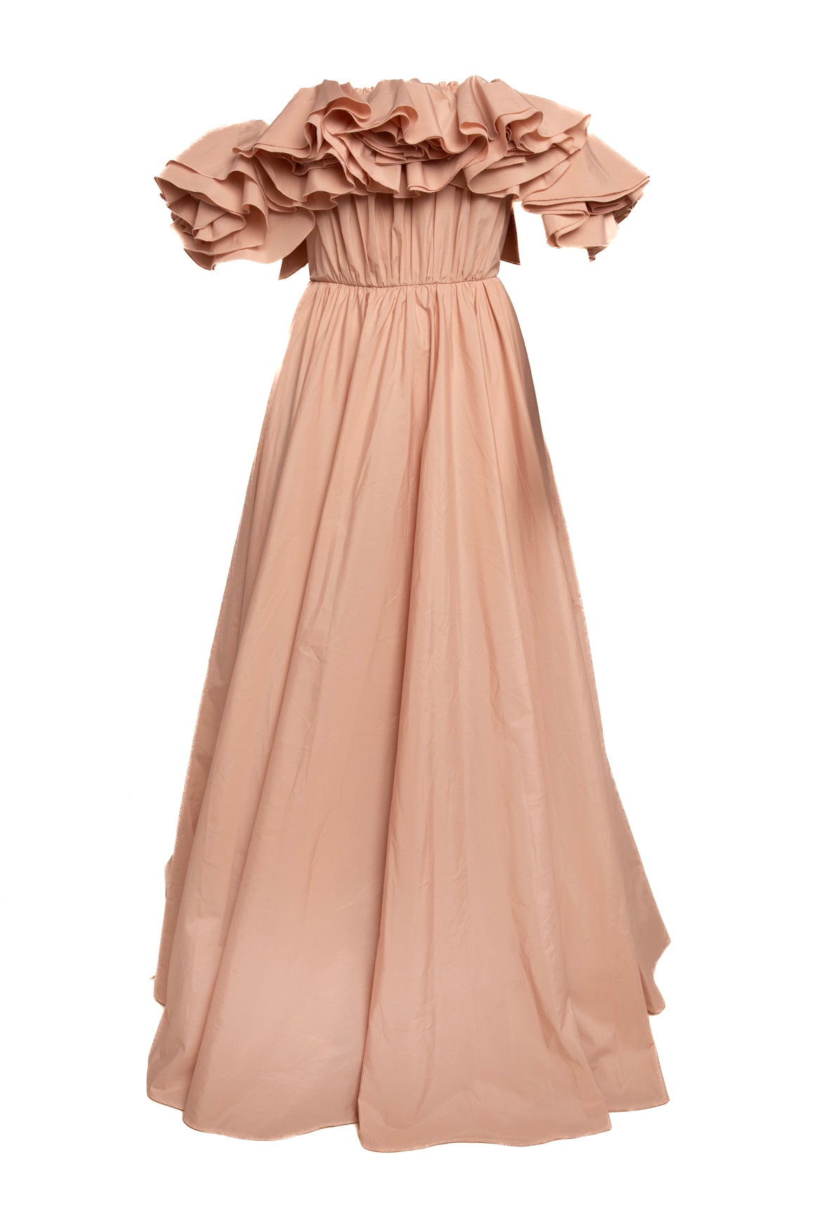 JASON WU COLLECTION Pink Ruffle Maxi Gown (Sz. 8)