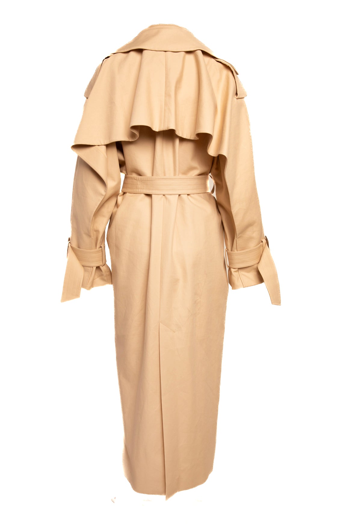 KHAITE Beige Cotton Belted Trench Jacket (Sz. 2)