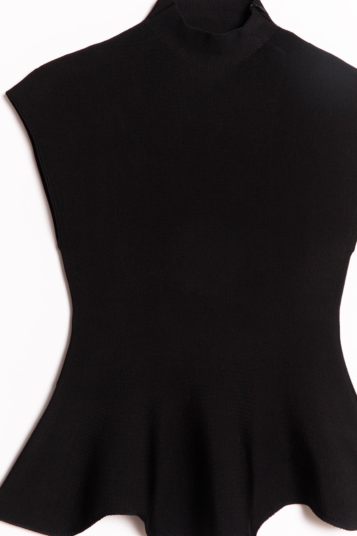 KHAITE Black "Andra" Ribbed Blouse