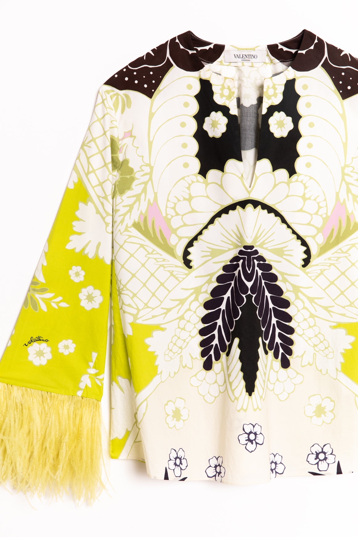 VALENTINO Tropical Print Blouse & Maxi Skirt Set
