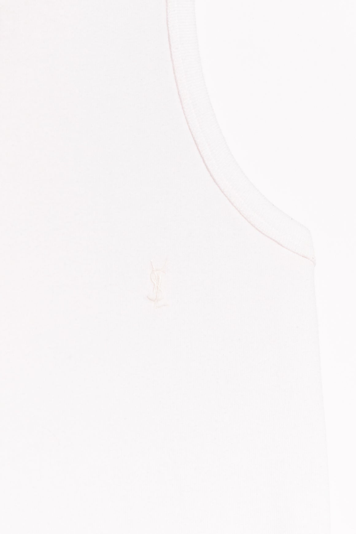 SAINT LAURENT White Halter Tank Top