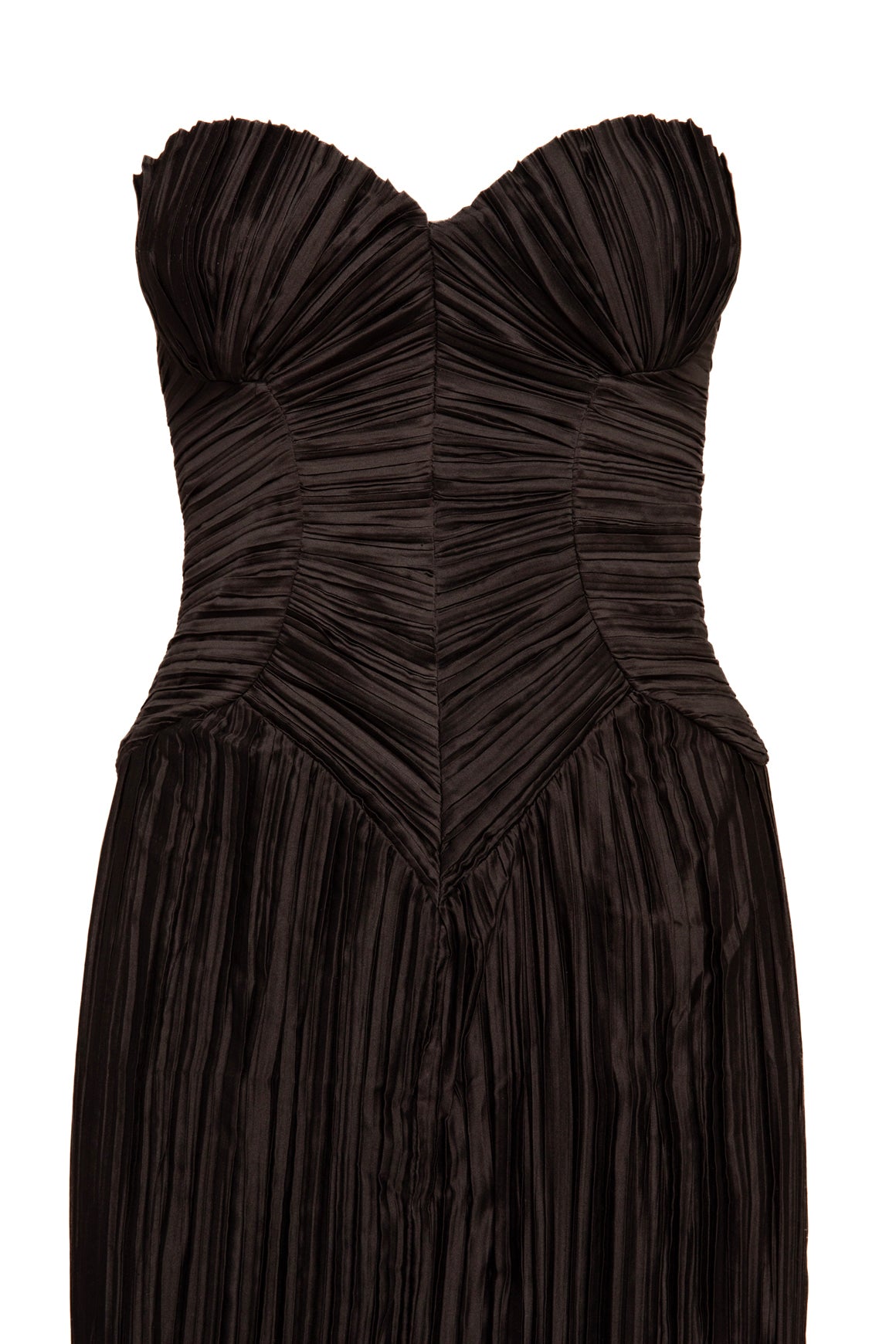 CULT GAIA Black Satin Strapless "Ashika" Dress (Sz. 4)