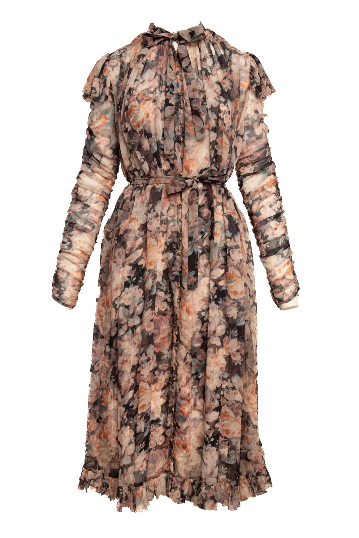 ZIMMERMANN Floral Silk Maxi Dress W/ Slip (Sz. 2/M)