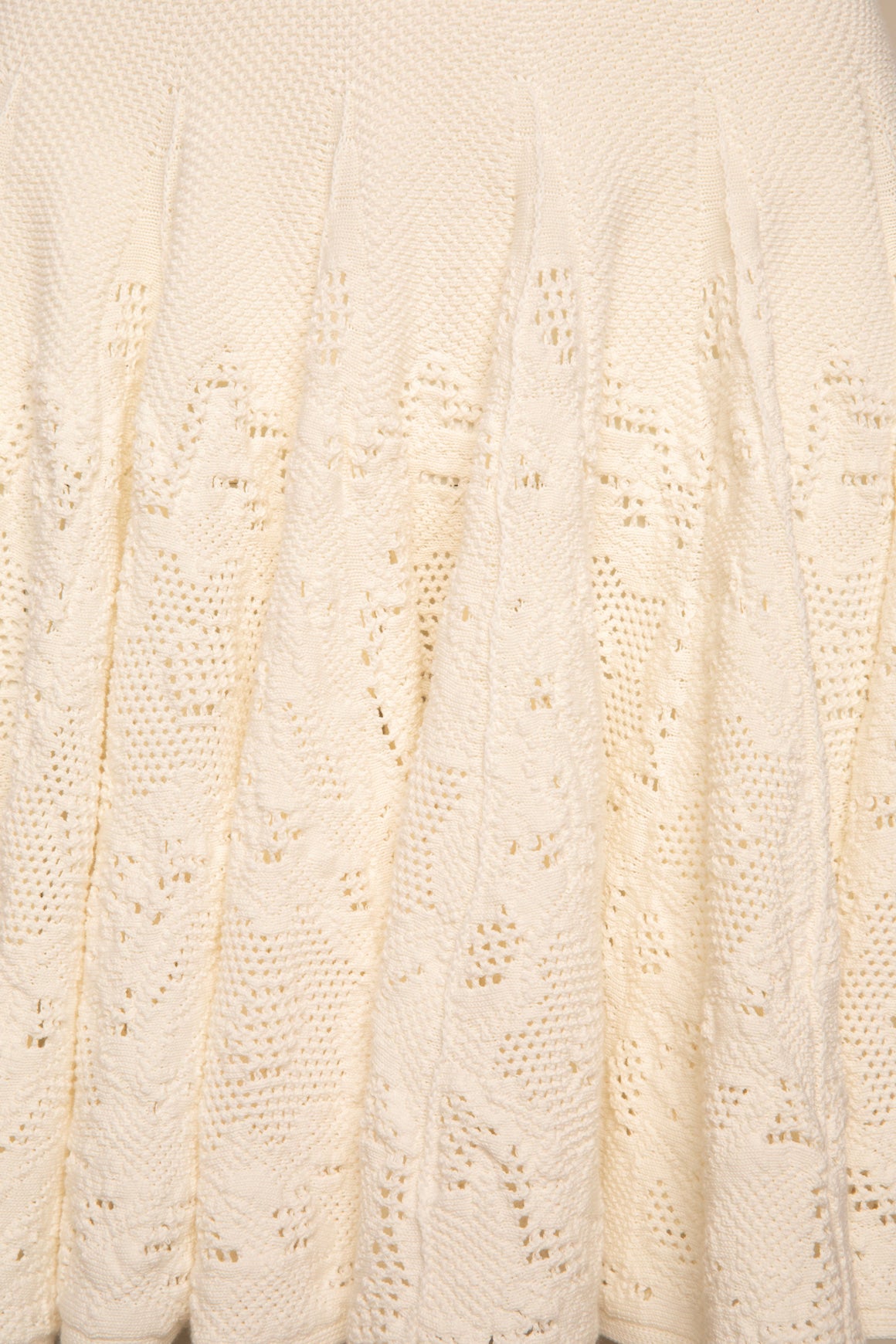 ALAIA Cream Knit Drop Waist Mini Dress (Sz. 34/XS)