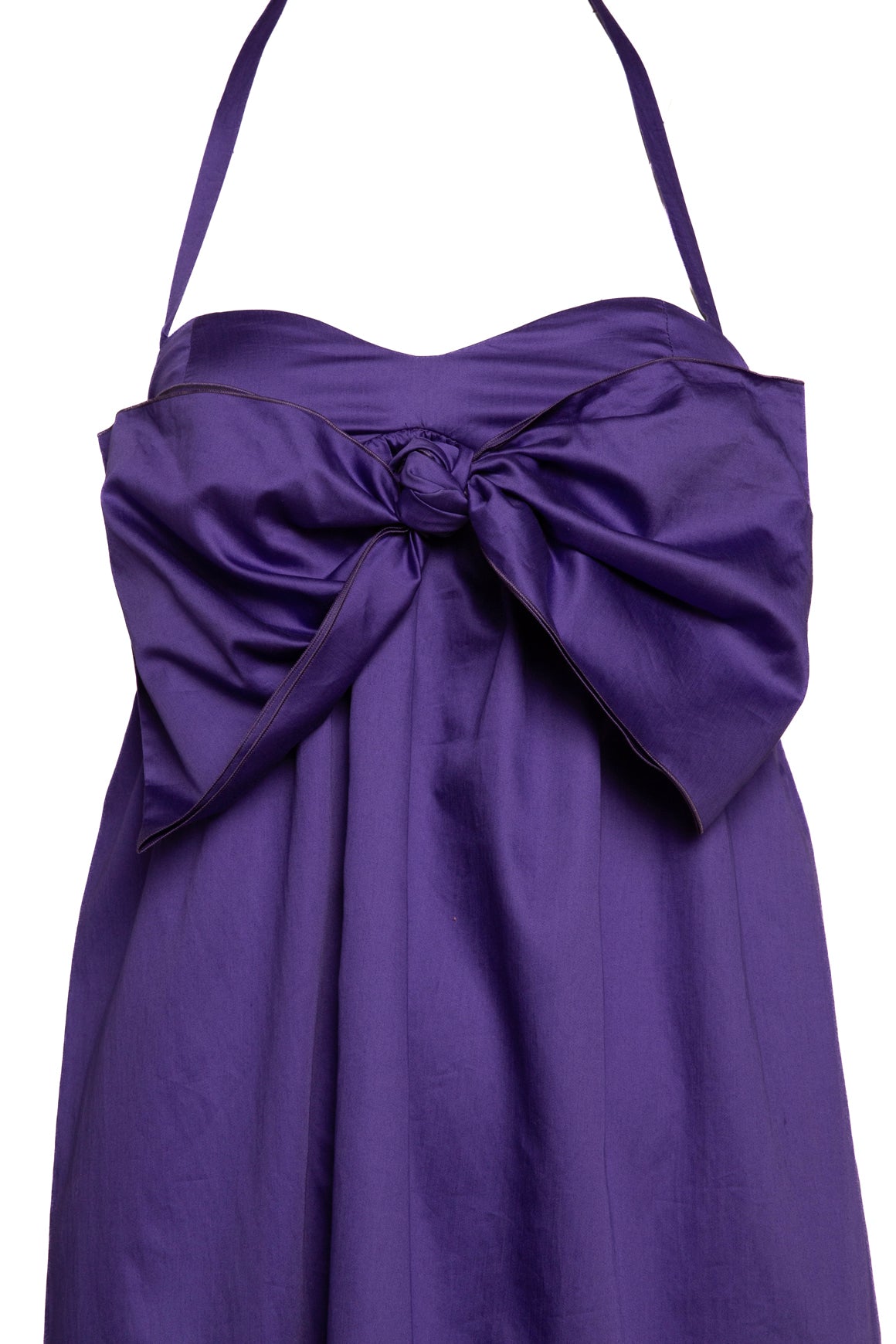 M MISSONI Purple Bow Front Halter Mini Dress (Sz. 40/4)