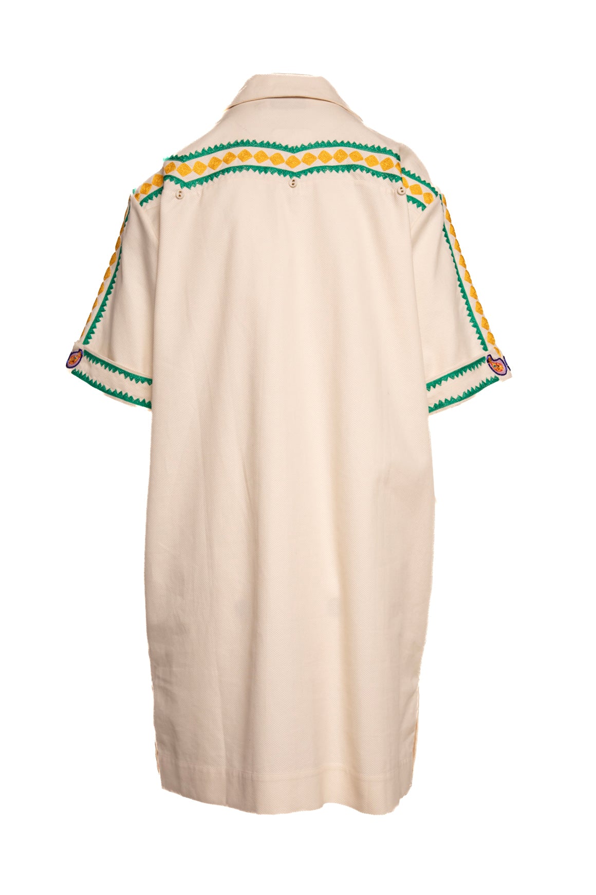 ALEMAIS Cream Beaded & Embellished Shirt Dress (Sz. 4)