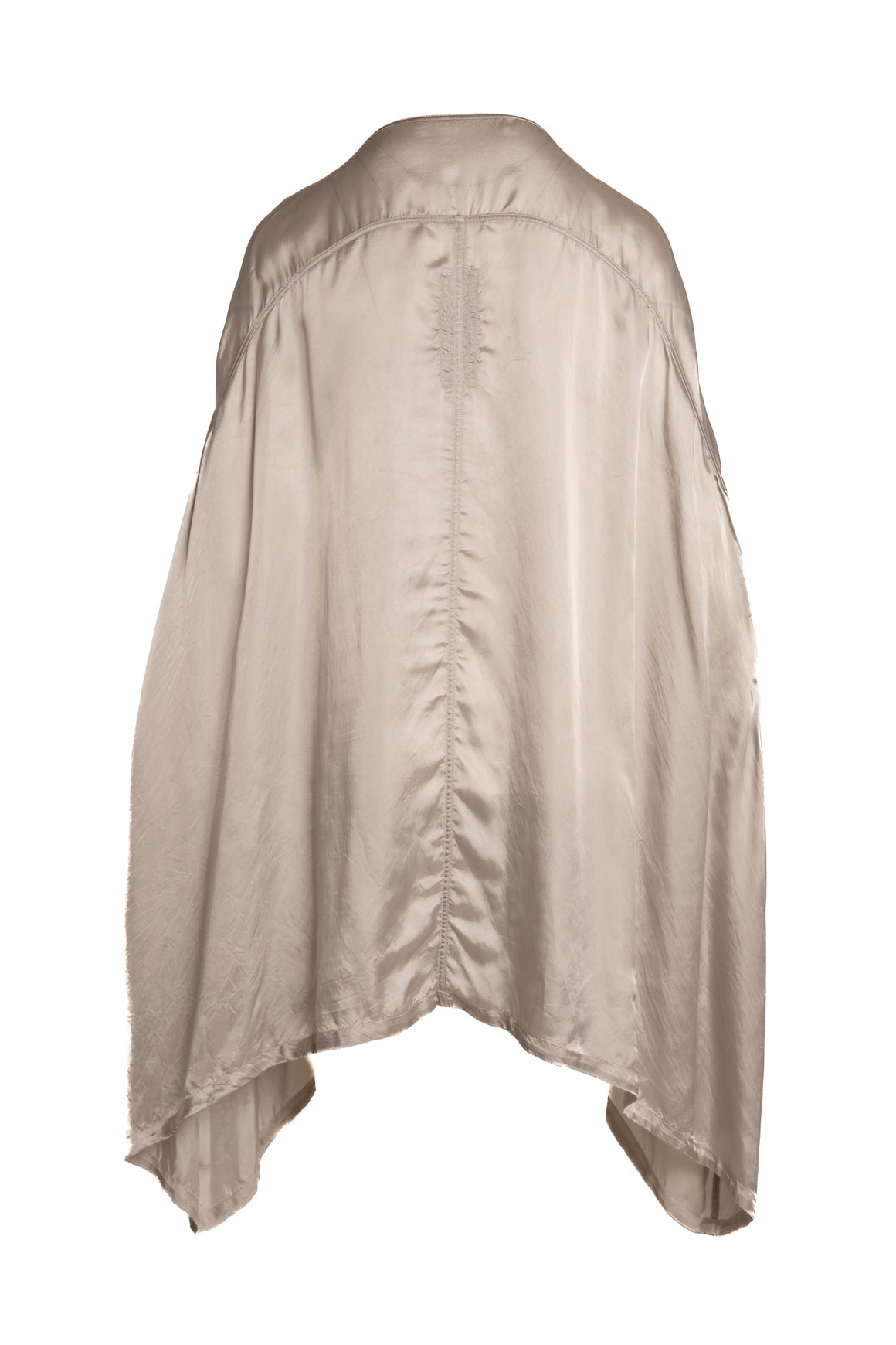 RICK OWENS Grey Satin Tunic Dress (Sz. OS)
