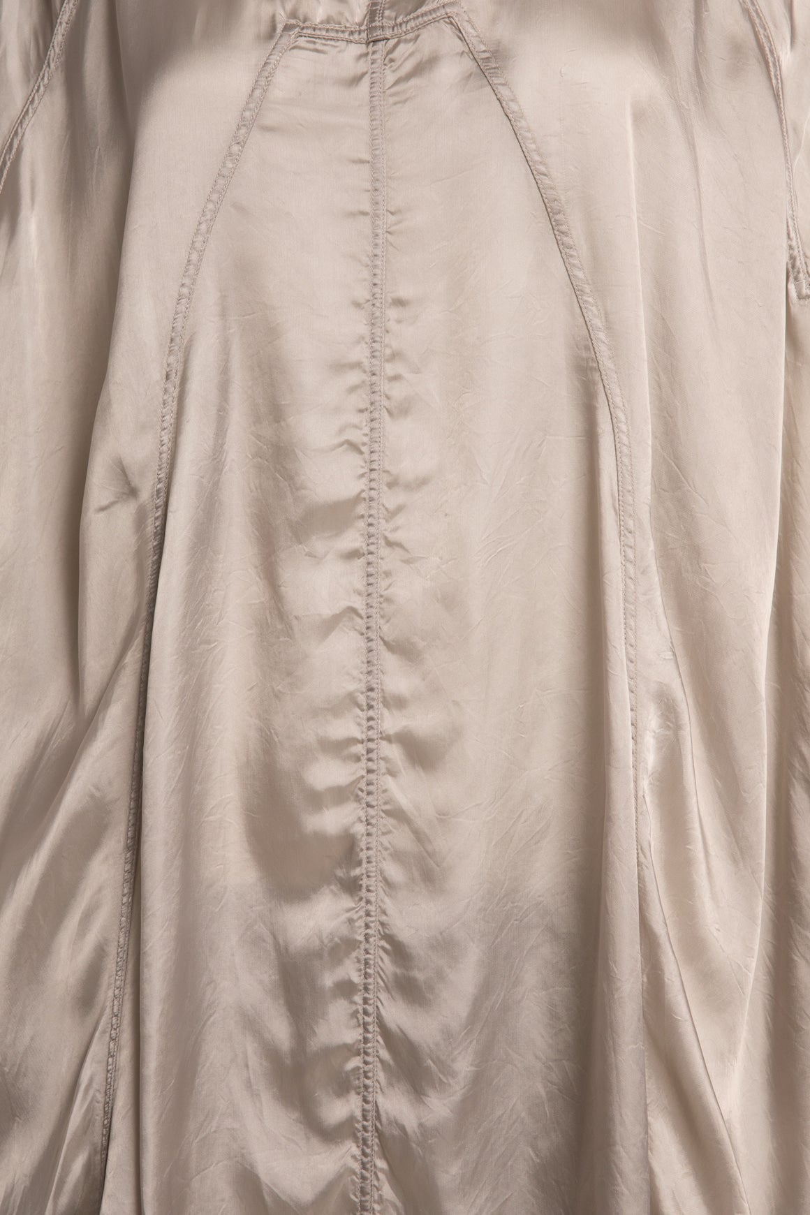 RICK OWENS Grey Satin Tunic Dress (Sz. OS)