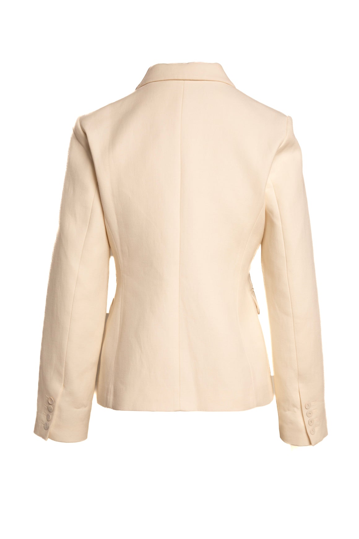 DOEN Cream Oversized Blazer & Flare Trousers Suit (Sz. M/6)