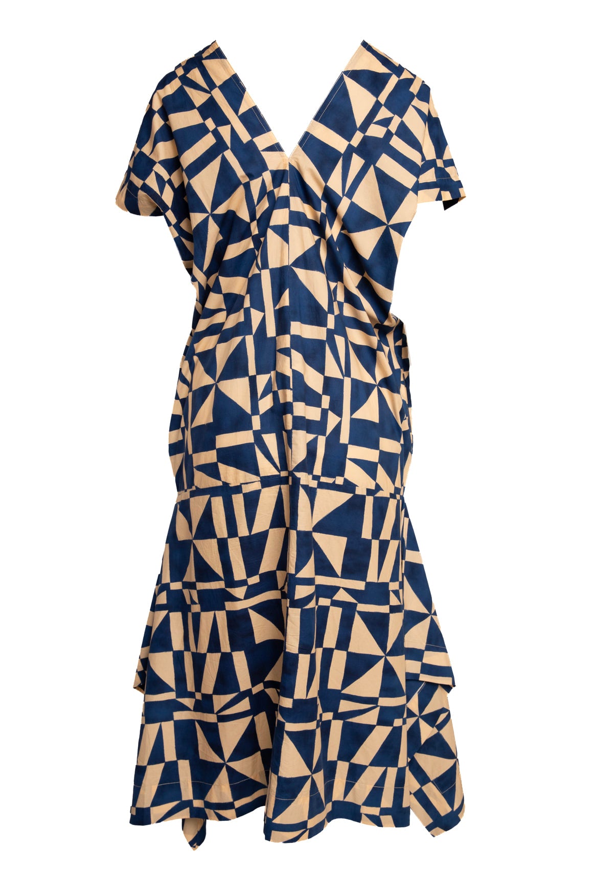 ODEEH Geo Print Kaftan Maxi Dress (Sz. 32/0)