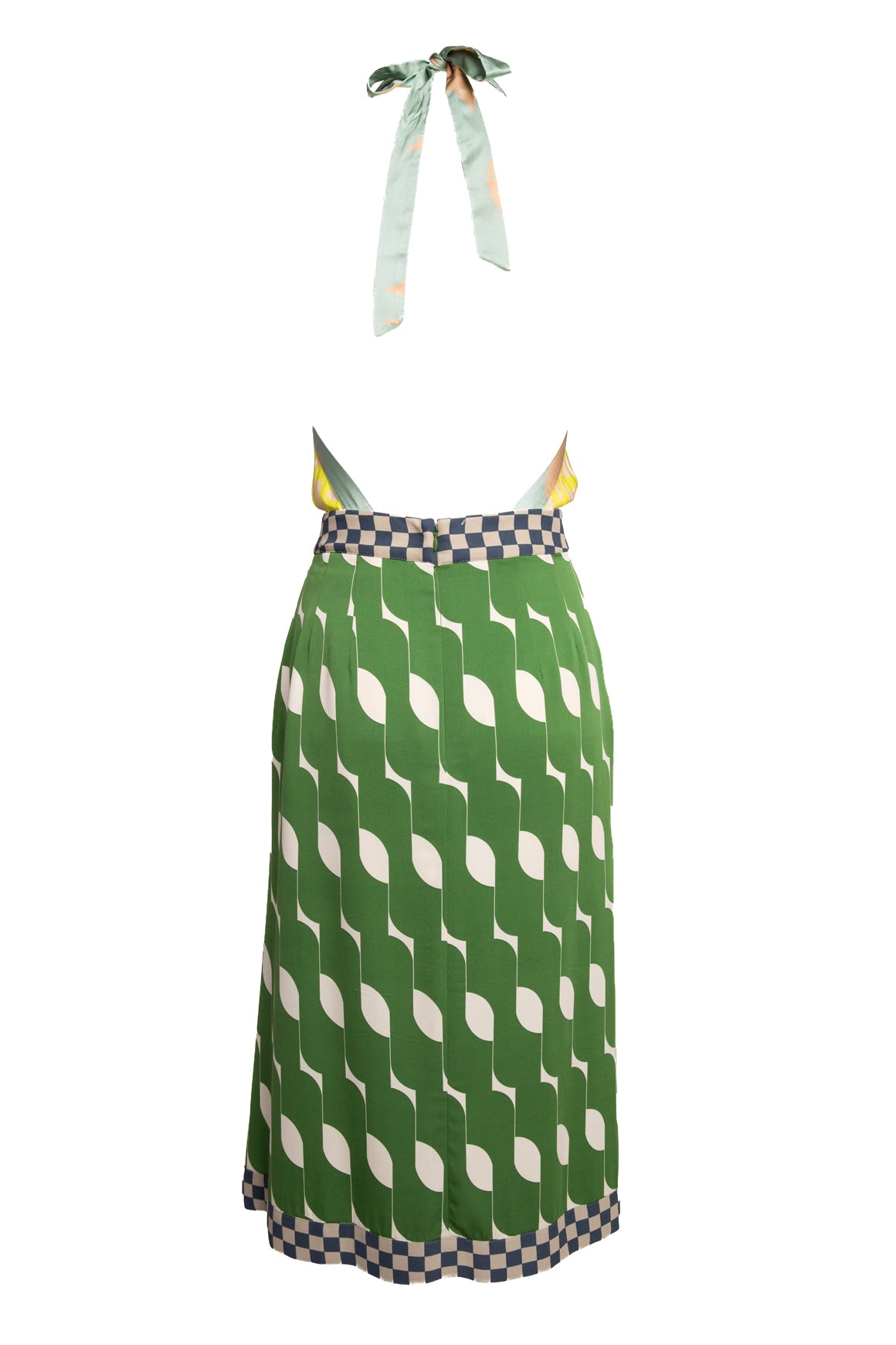 DRIES VAN NOTEN Silk Halter Midi Dress (Sz. S)