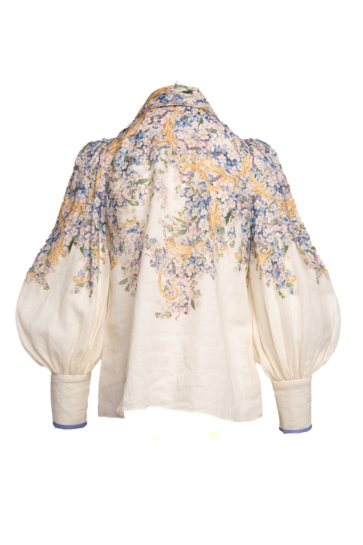 ZIMMERMANN Floral Top With Flower Buttons (Sz. 1)