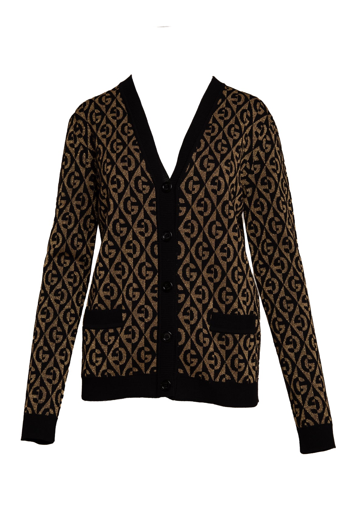 GUCCI Metallic Knit Cardigan Sweater (Sz. M)