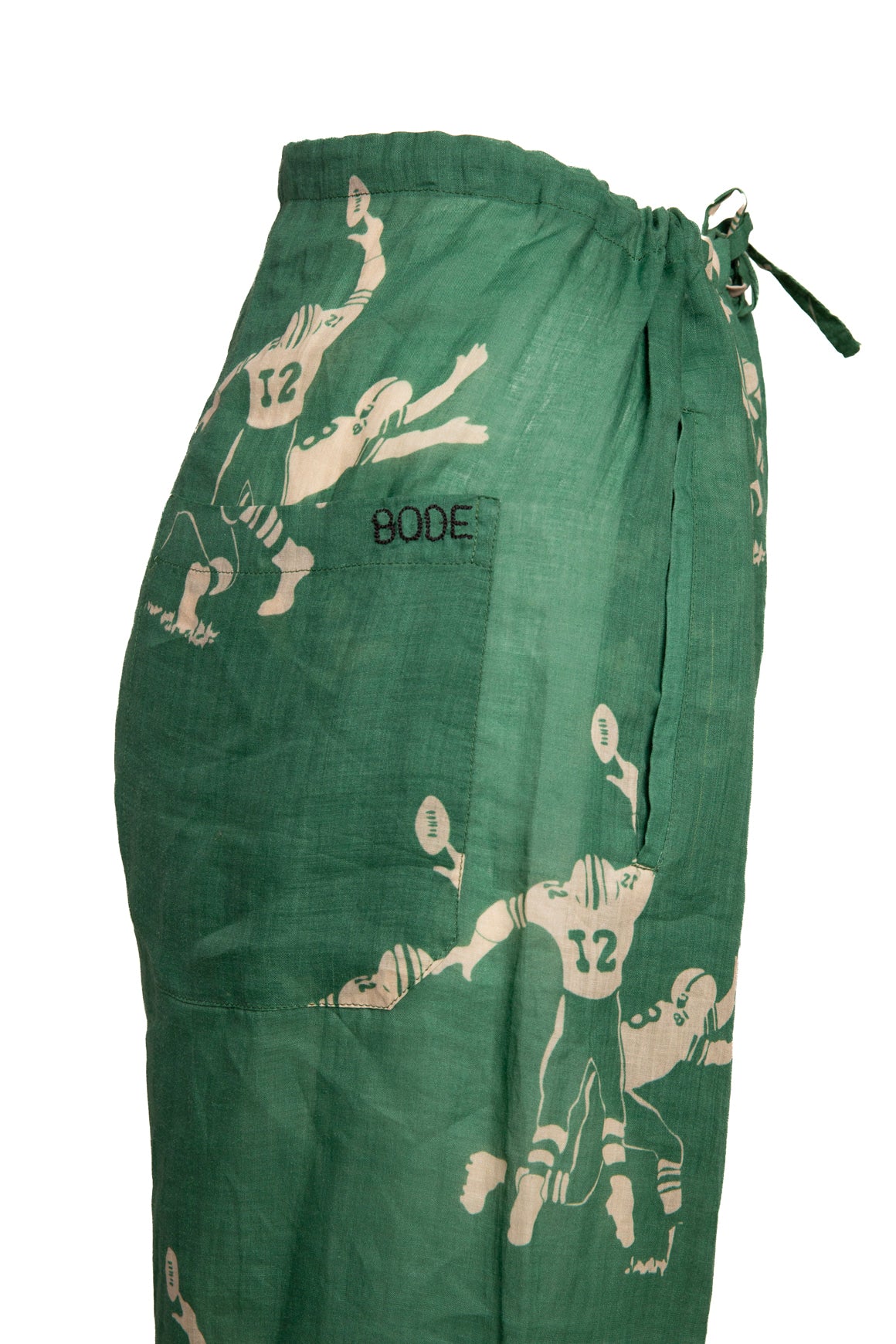 BODE Green Football Graphic Linen Set (Sz. XS)