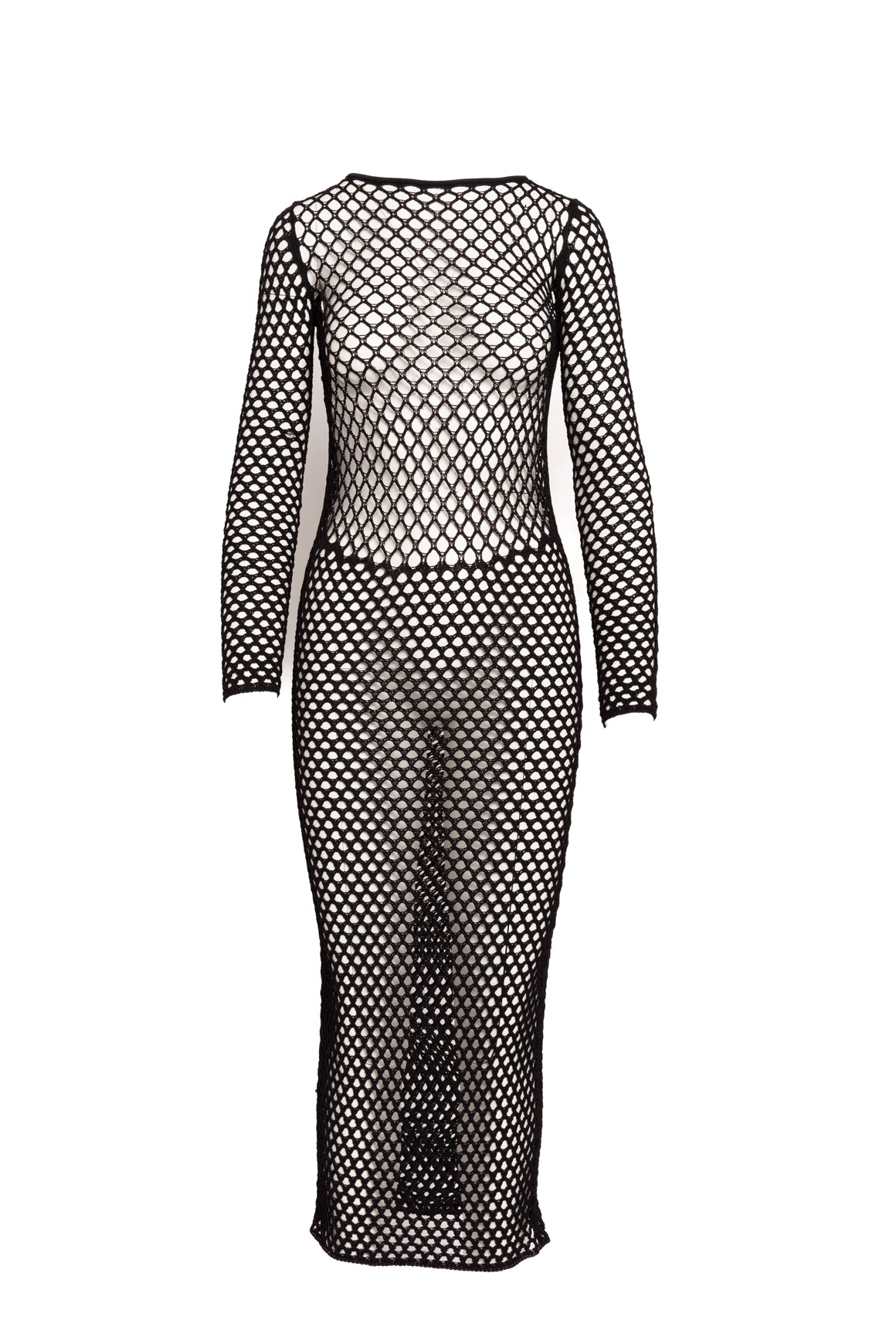 KHAITE Black "Felice" Studded Crochet Midi Dress (Sz. S)