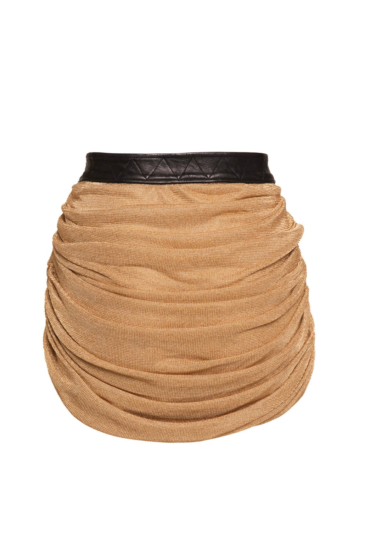 KHAITE Leather Waist "Draitton" Mini Skirt (Sz. 8)
