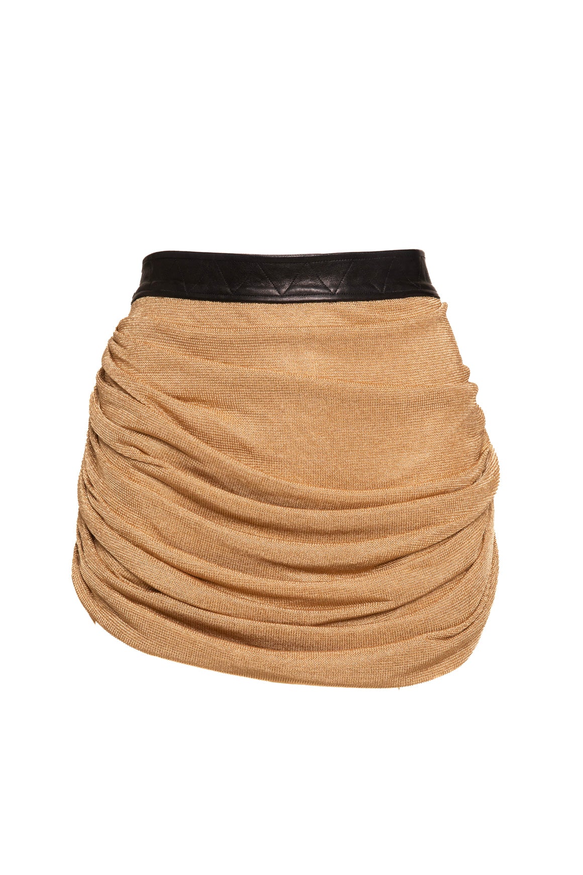 KHAITE Leather Waist "Draitton" Mini Skirt (Sz. 8)