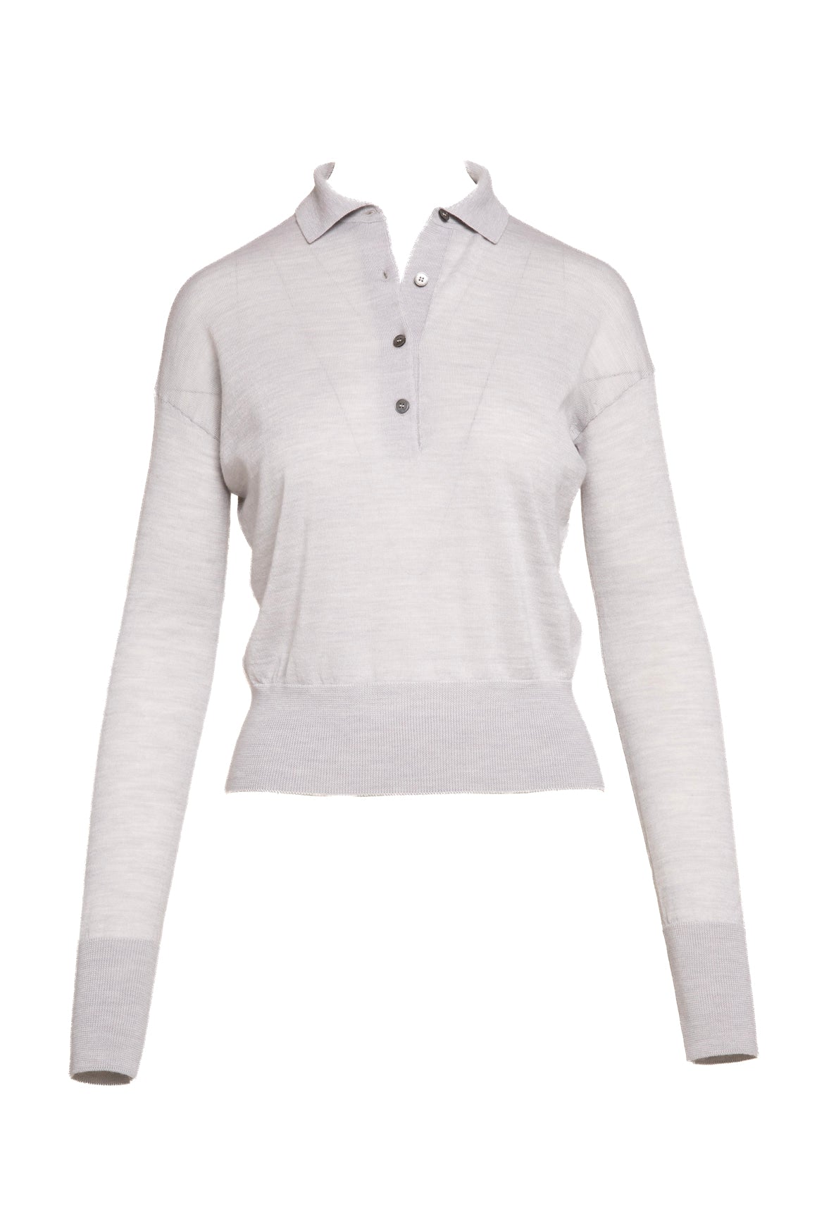 BARENA Light Grey Polo Knit Sweater (Sz. S)