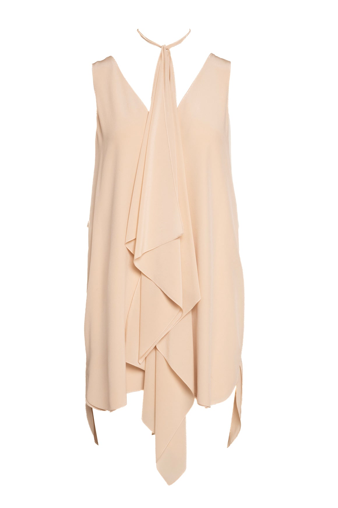 CHLOE Nude Silk Mini Dress W/ Scarf (Sz. 38/2)