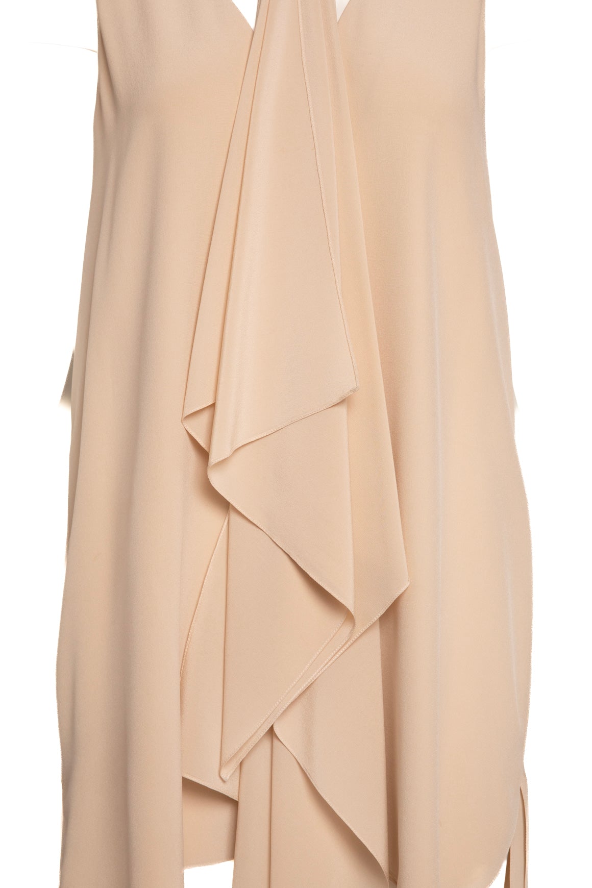 CHLOE Nude Silk Mini Dress W/ Scarf (Sz. 38/2)