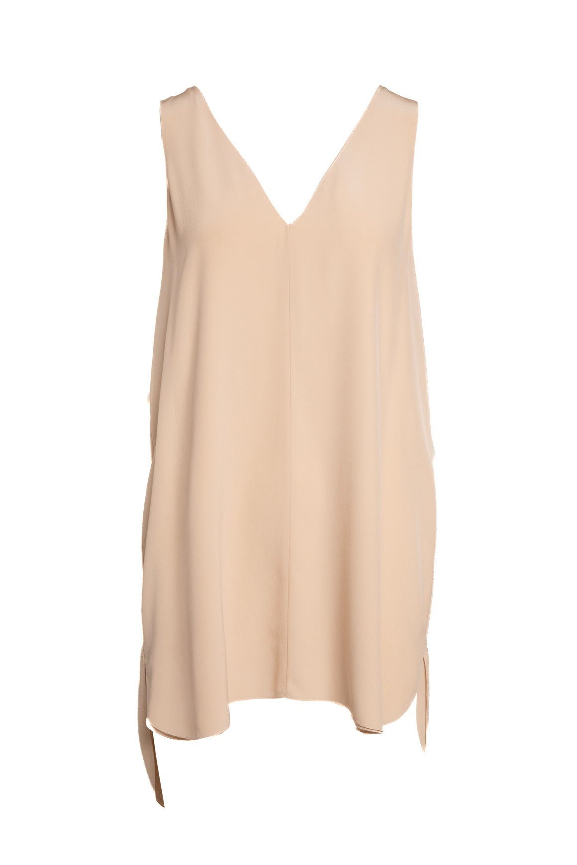 CHLOE Nude Silk Mini Dress W/ Scarf (Sz. 38/2)