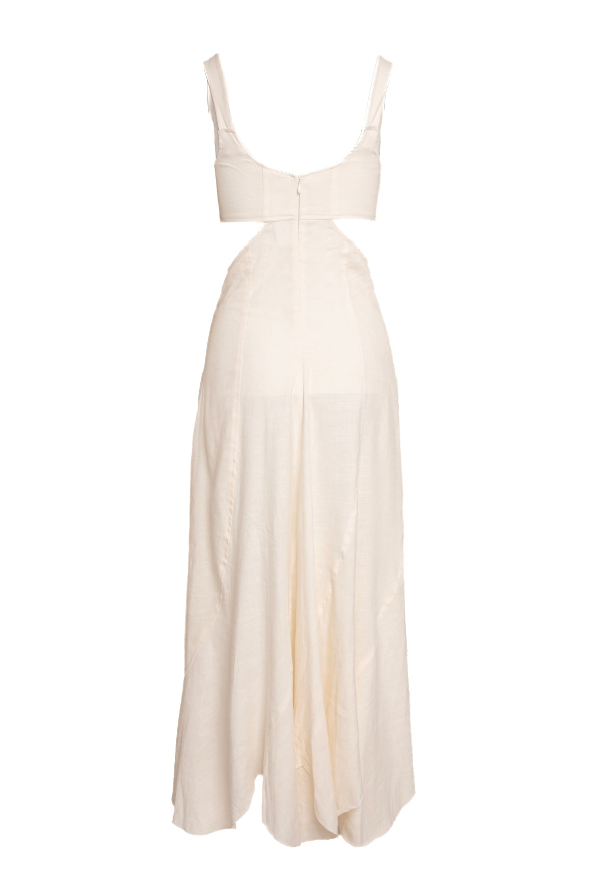 CULT GAIA Cream Linen Cut Out Maxi Dress (Sz. XS)