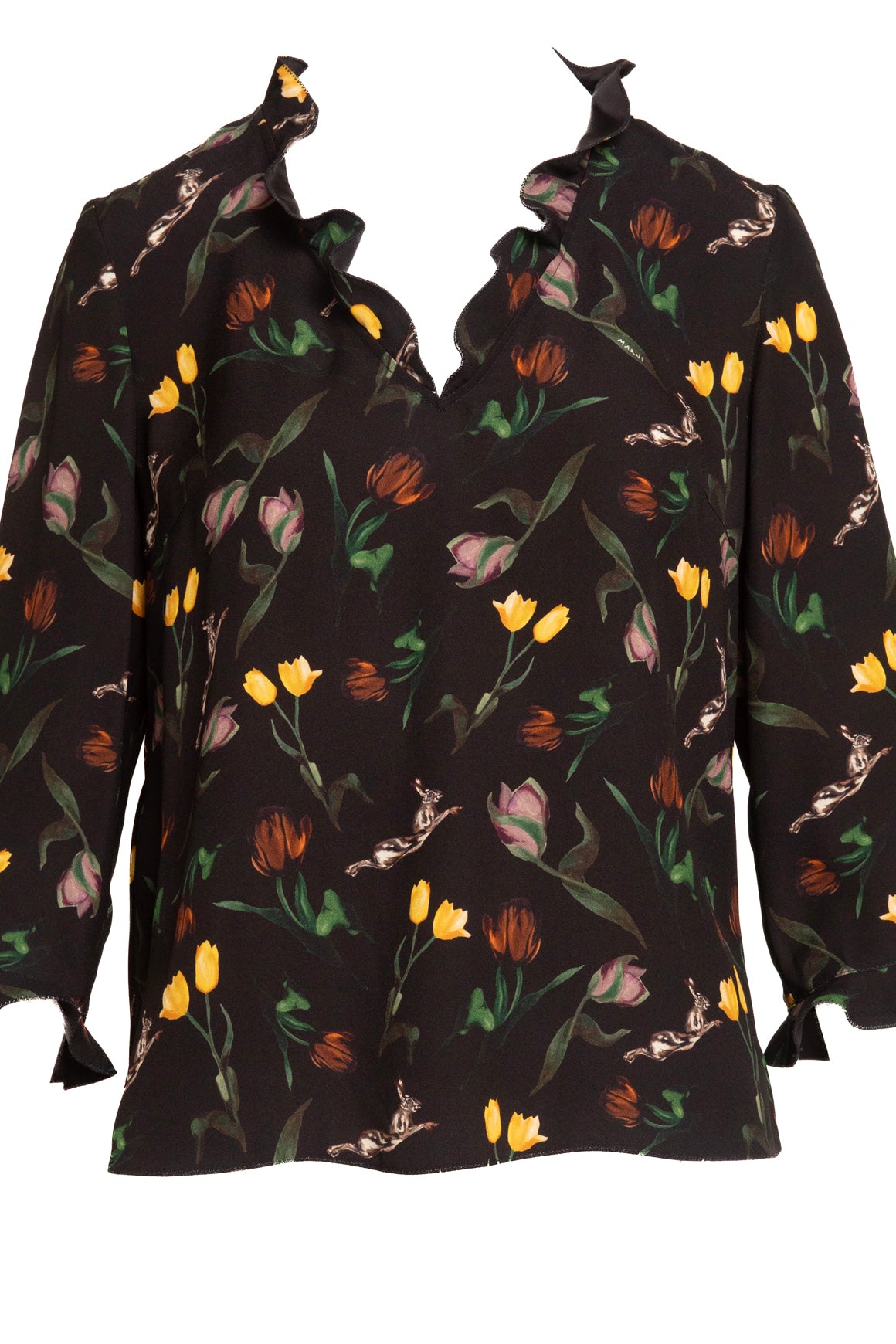 MARNI Tulip Printed Mid Slv Blouse (Sz. 38/2)