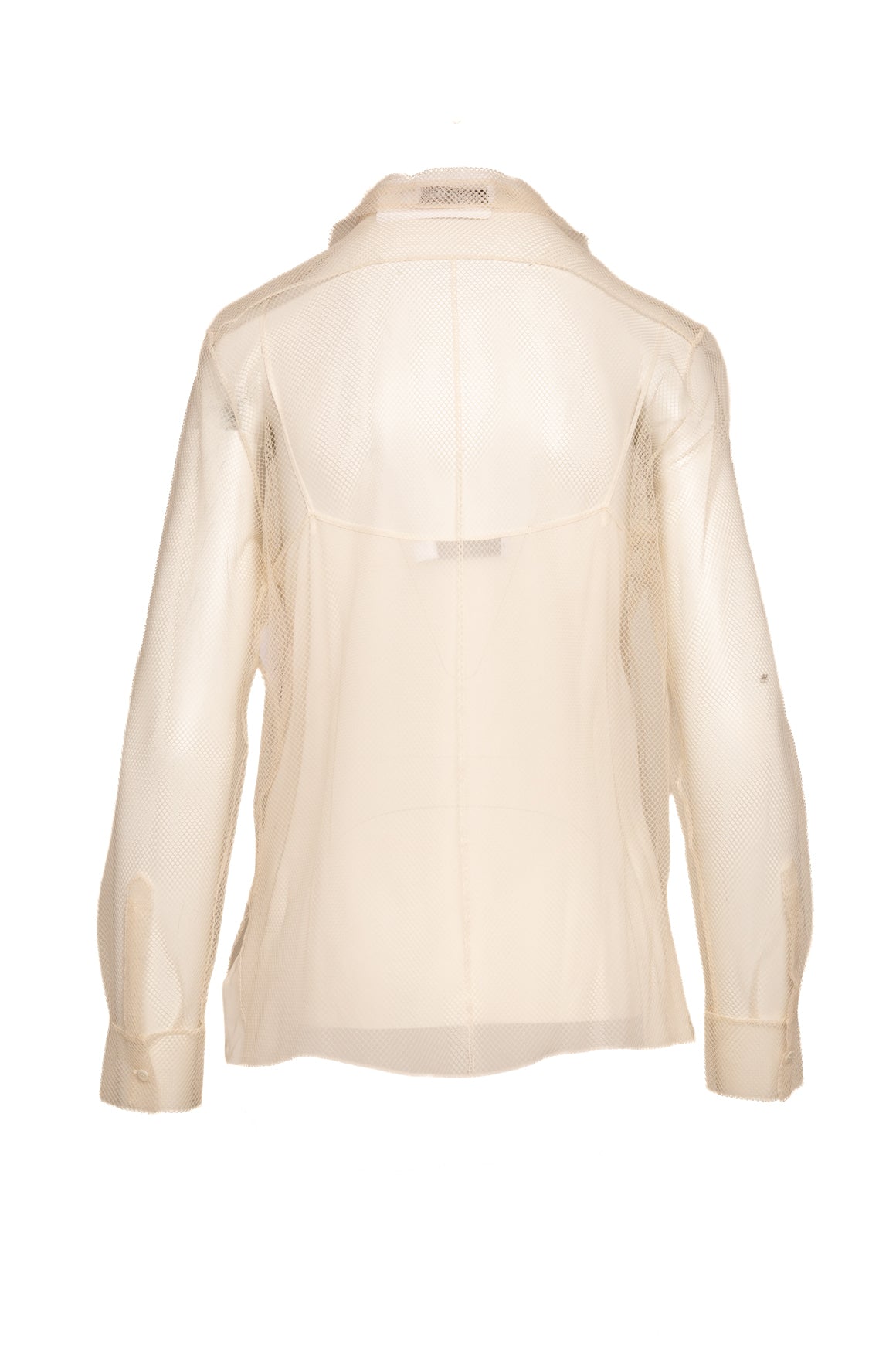 CHRISTIAN DIOR Cream Mesh Knit Blouse (Sz. 8)