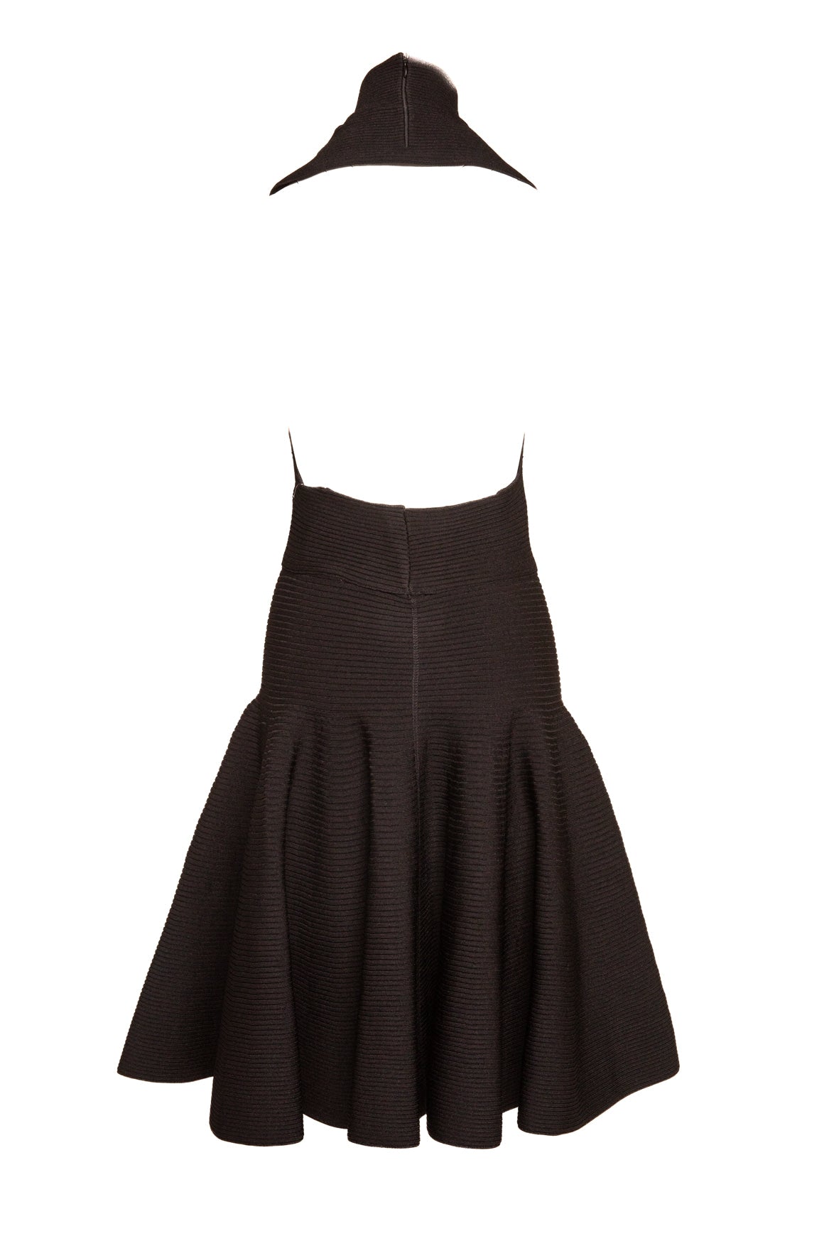 ALAIA Black Knit Cut Out Circle Midi Dress (Sz. 42/6)