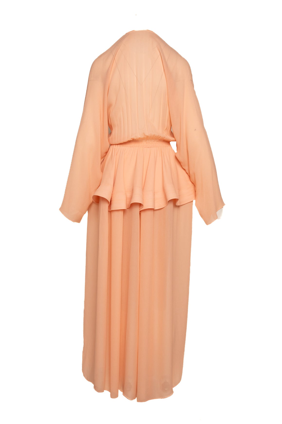 ALAIA Peach Cinched 'Georgette' Dress (Sz. 36/0)