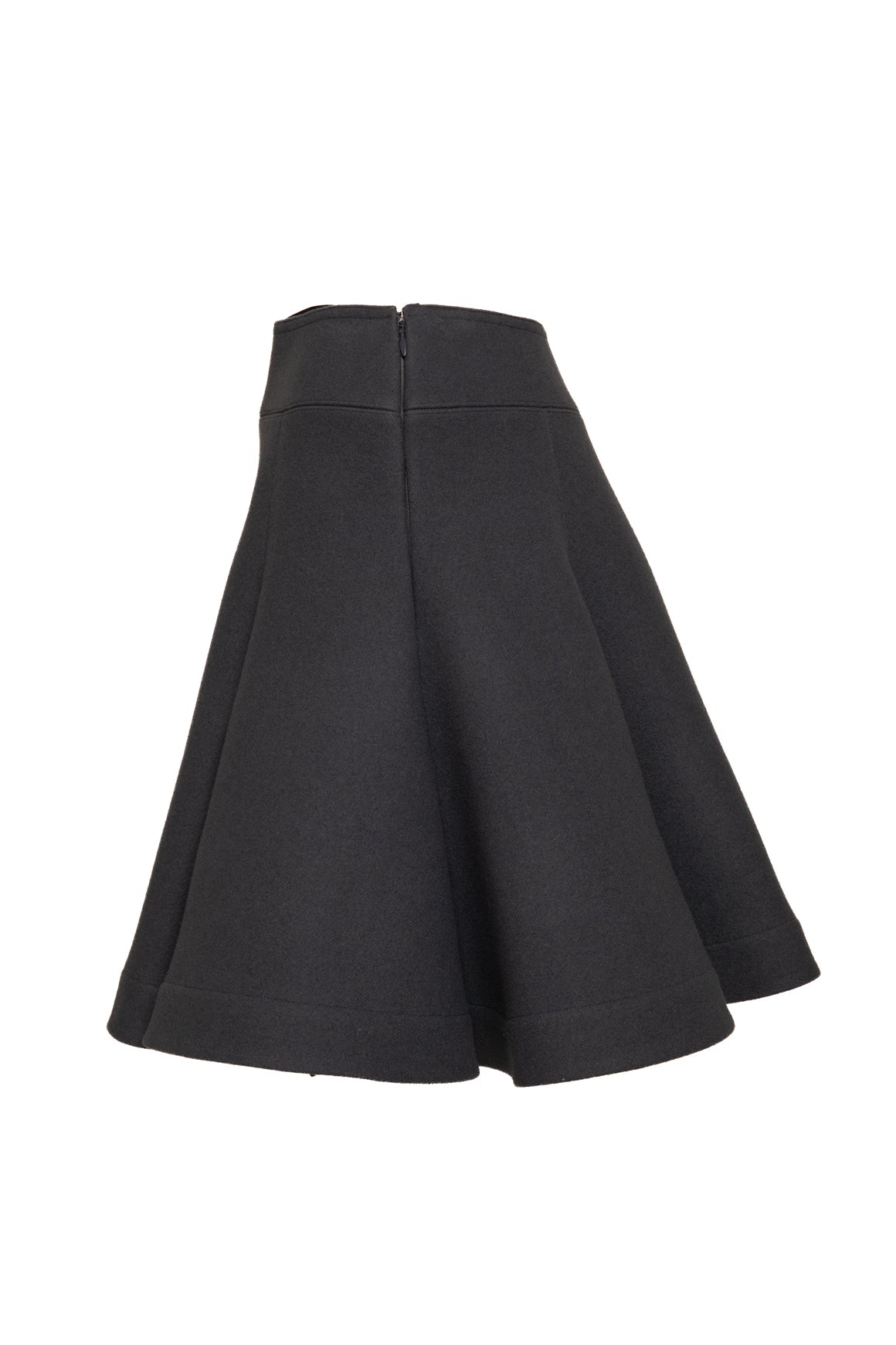 ALAIA Grey Wool Mini Skirt (Sz. 42/6)