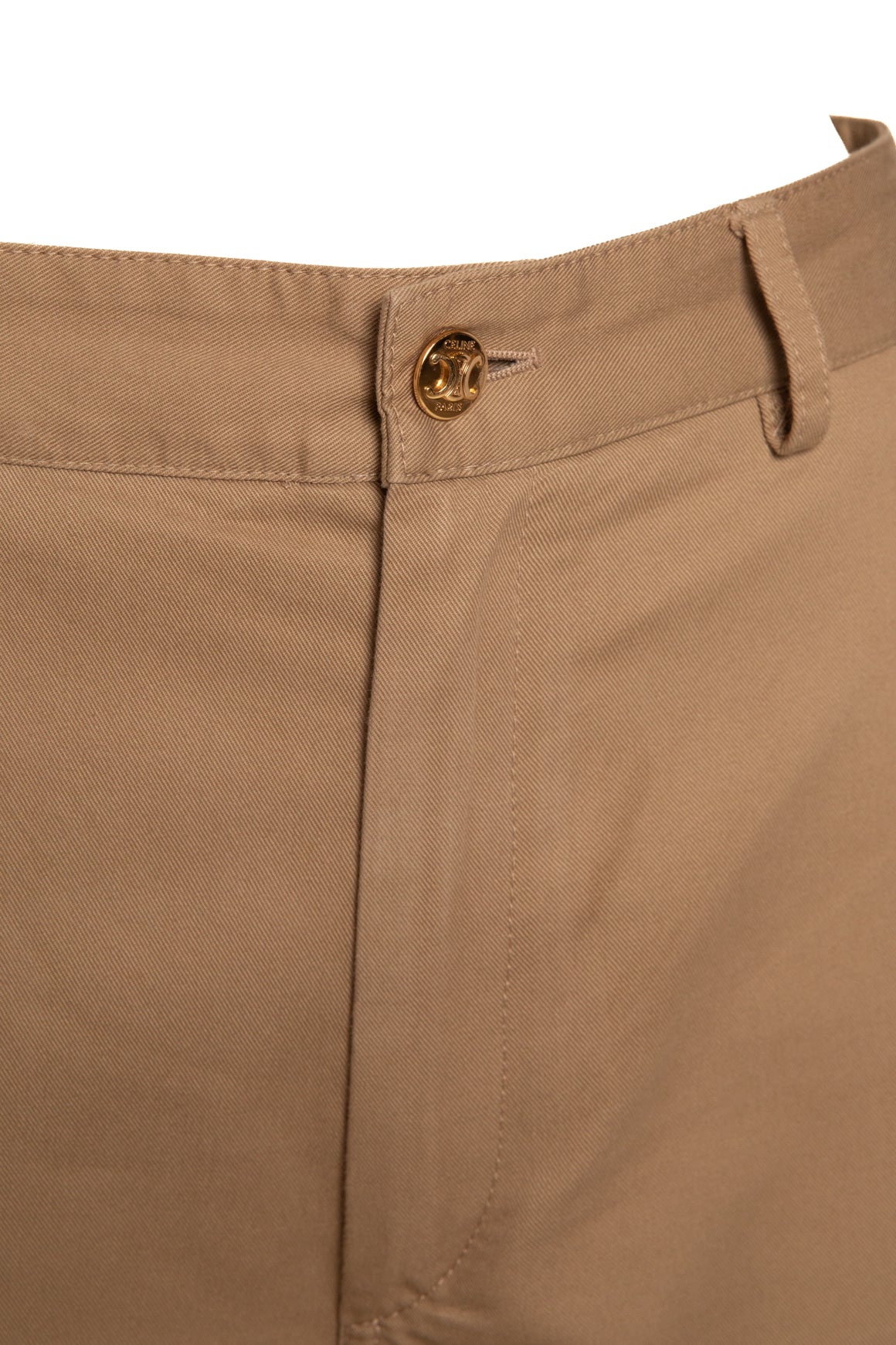CELINE Kahki Wide Leg Carpenter Pants (Sz. 38/6)