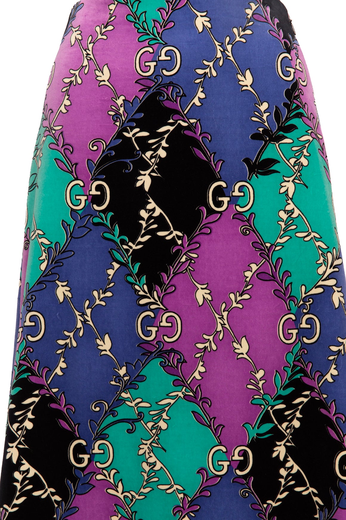 GUCCI Velvet GG Maxi Skirt (Sz. XS)