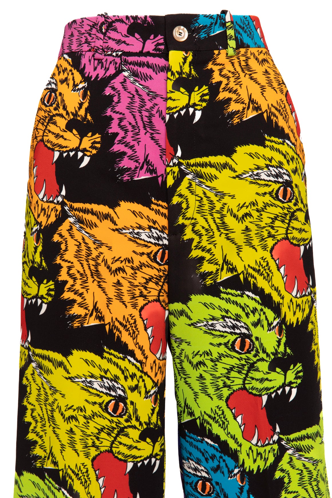 GUCCI Multi-Color Cat Print Trousers (Sz. S)