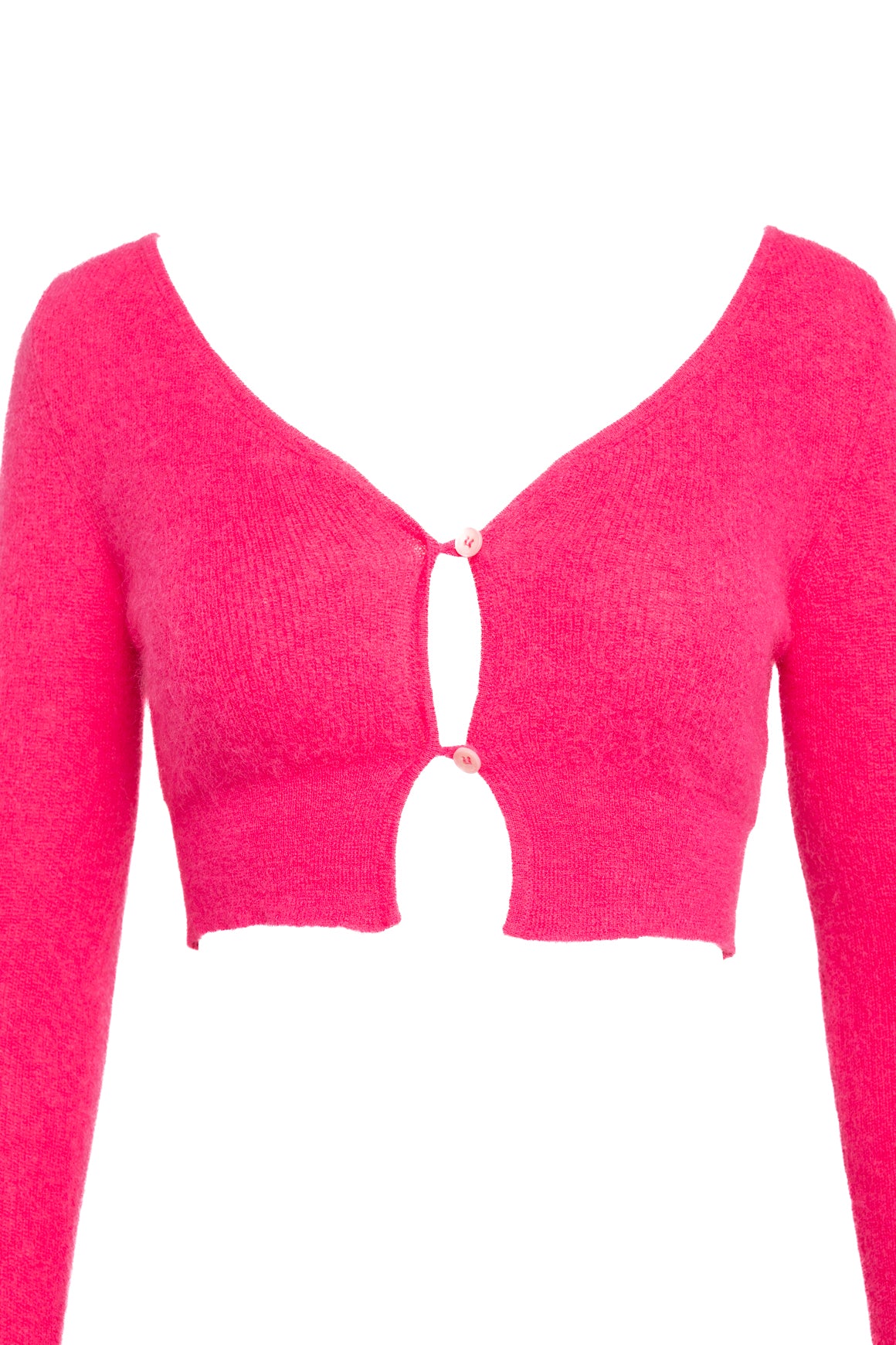 JACQUEMUS Pink Cropped Cardigan (Sz. XS)