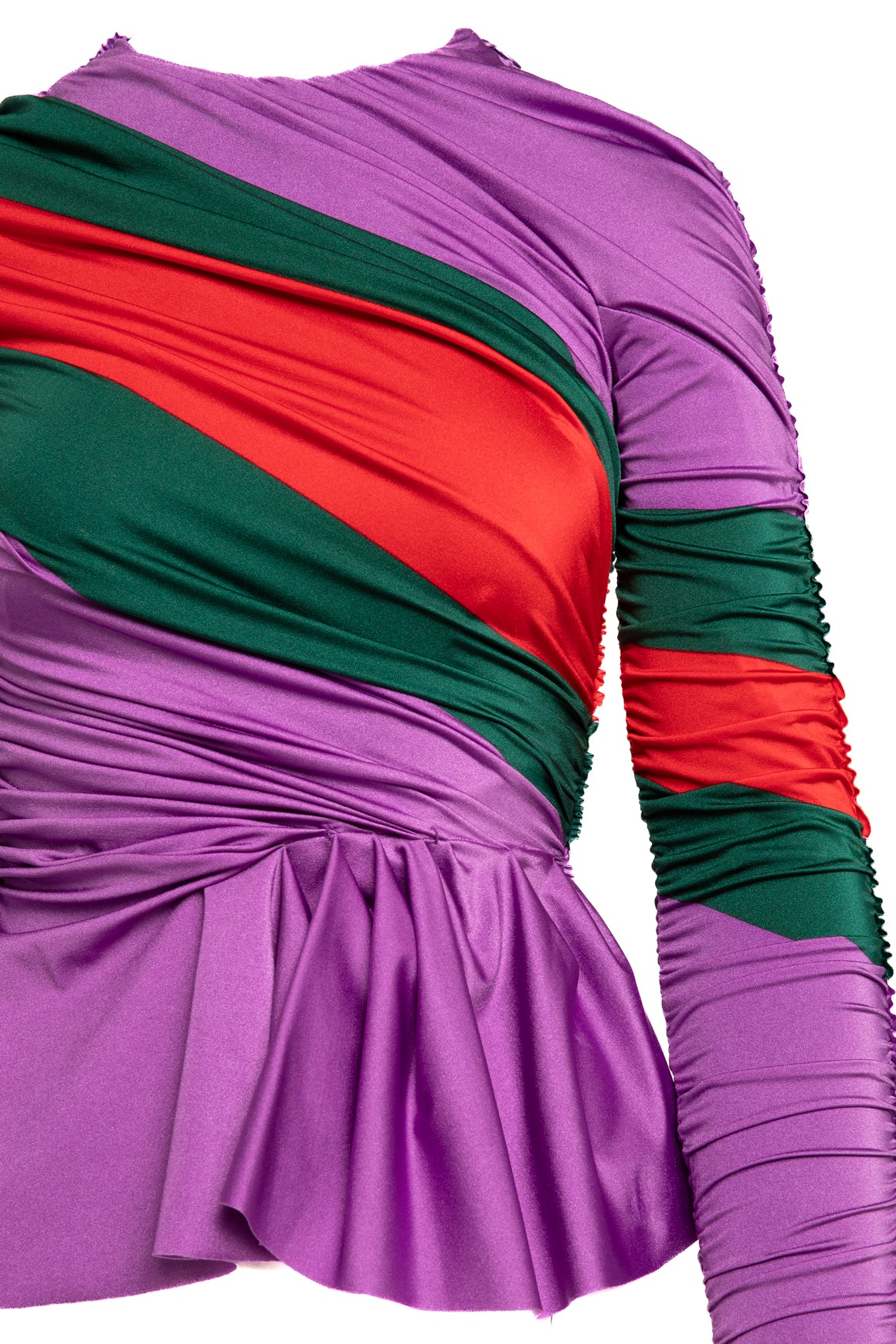 GUCCI Purple, Green, & Red Long Sleeve Top (Sz. 36/S)