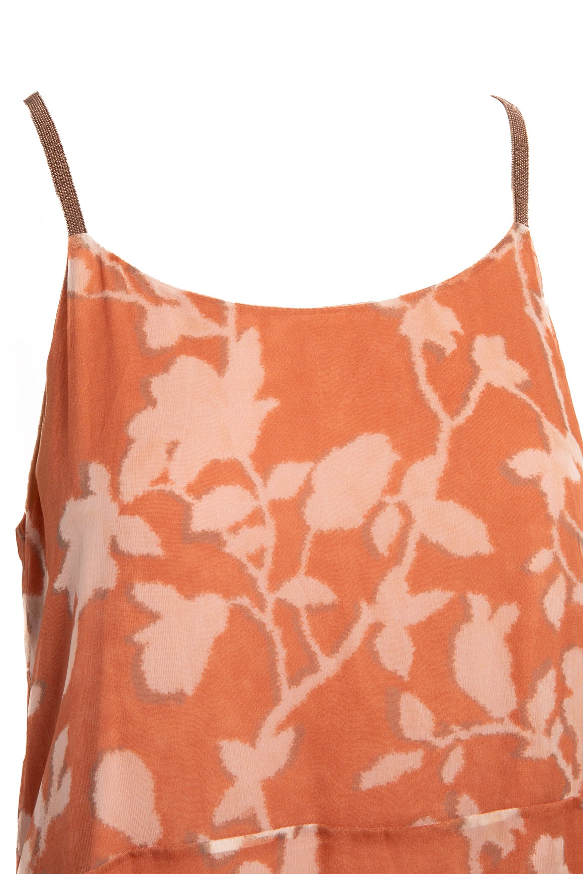 BRUNELLO CUCINELLI Floral Silk Midi Dress (Sz. M)