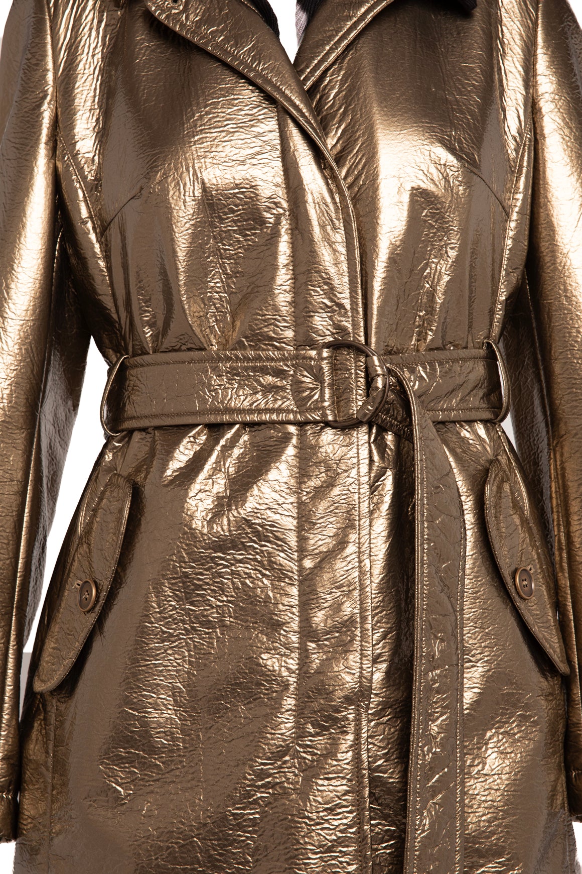 AKRIS Bronze/Black Belted Trench (Sz. M)
