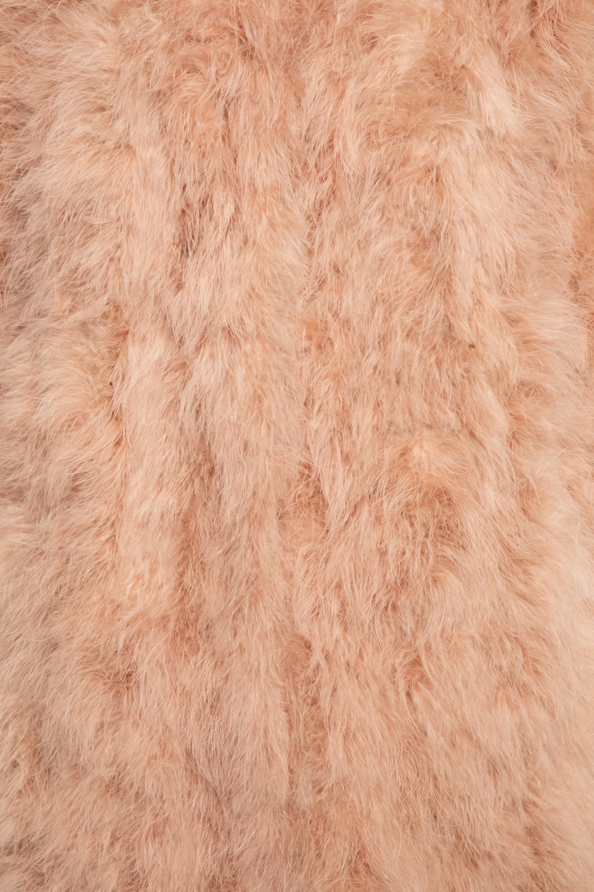 YVES SALOMON Pink Turkey Feather Longline Jacket (Sz. 38/2)