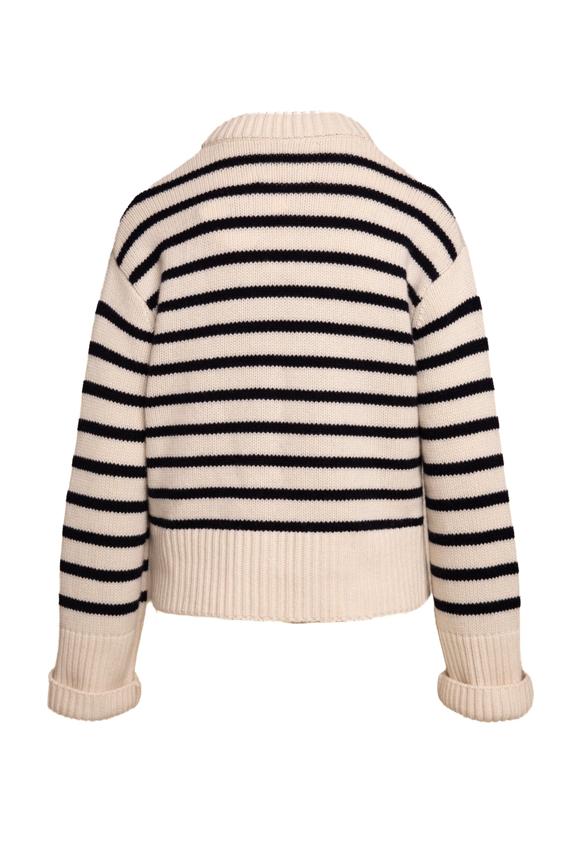 LISA YANG Navy Striped Cashmere Sweater (Sz. 0)