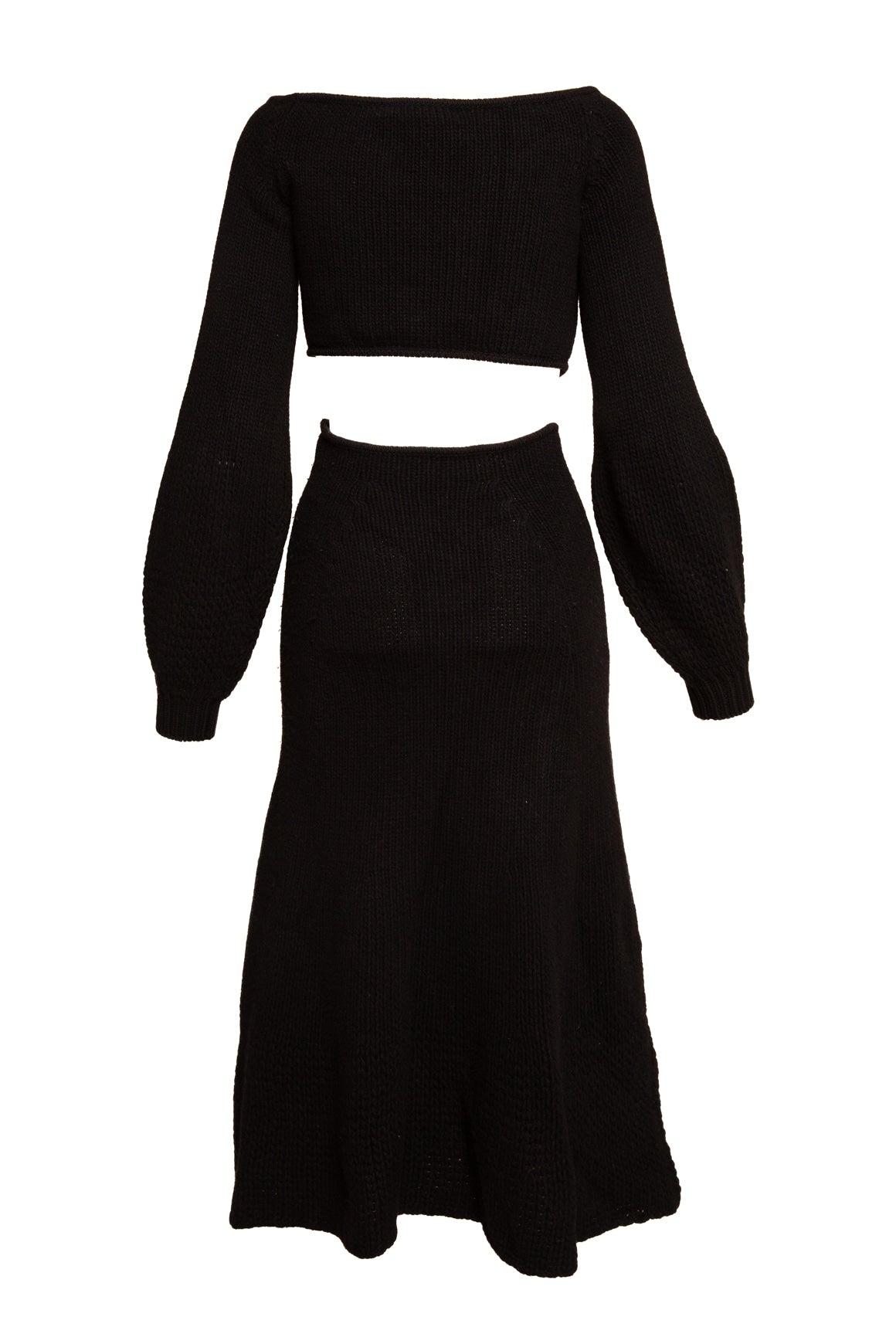 CHLOE Black Knit Cut Out Maxi Dress (Sz. S)