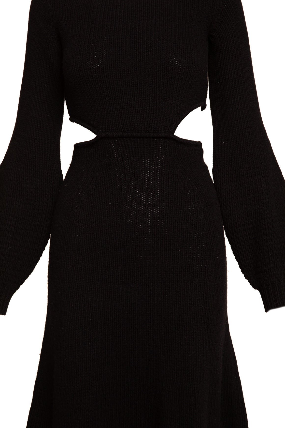 CHLOE Black Knit Cut Out Maxi Dress (Sz. S)