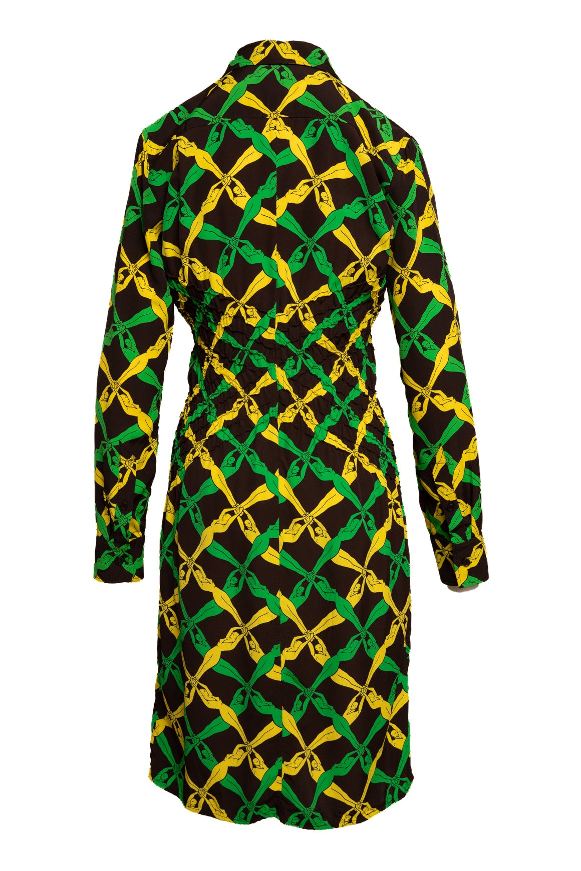 BOTTEGA VENETA People Print Shirt Dress (Sz. 42/6)