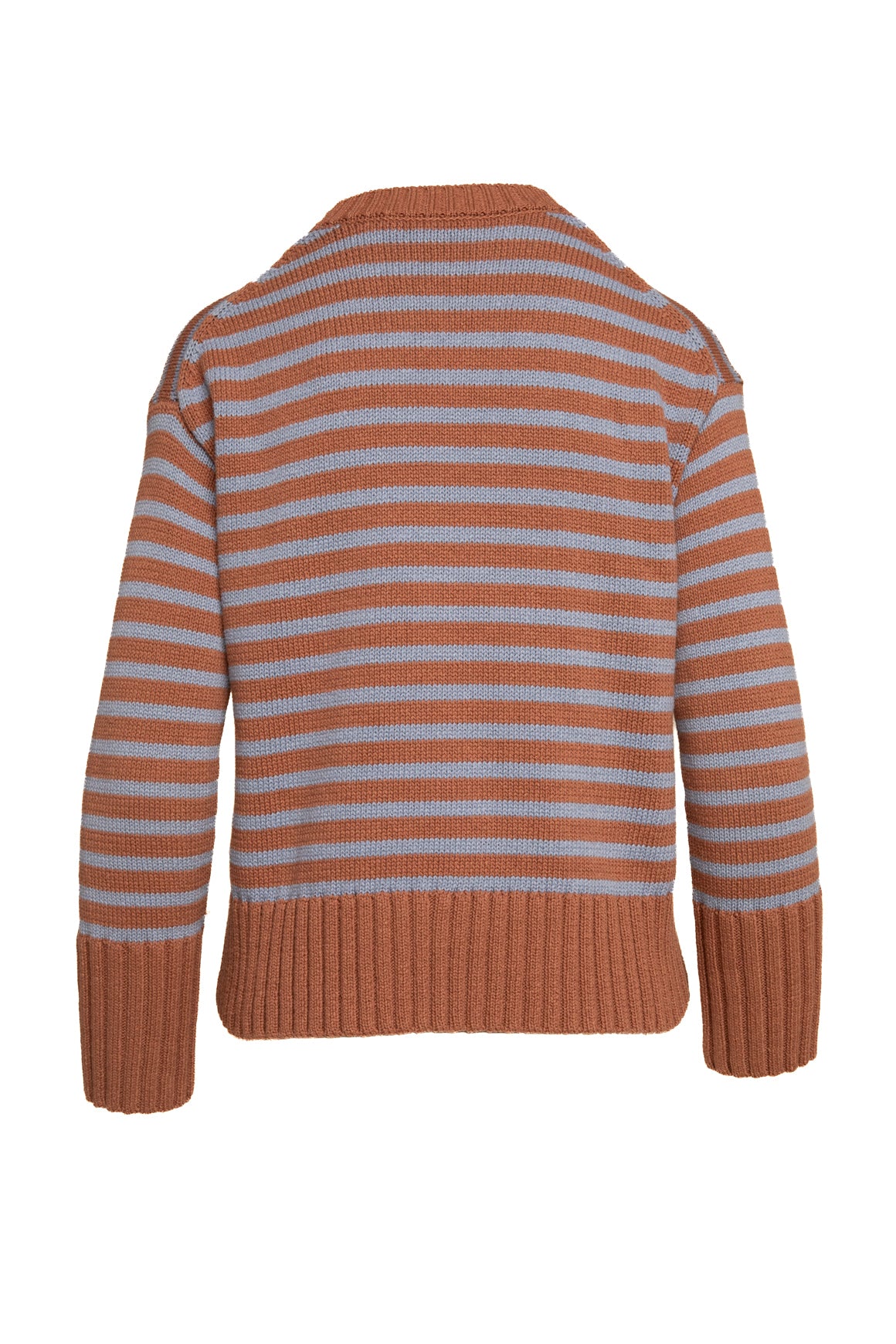 WHITE + WARREN Brown & Blue Striped Sweater (Sz. XS)