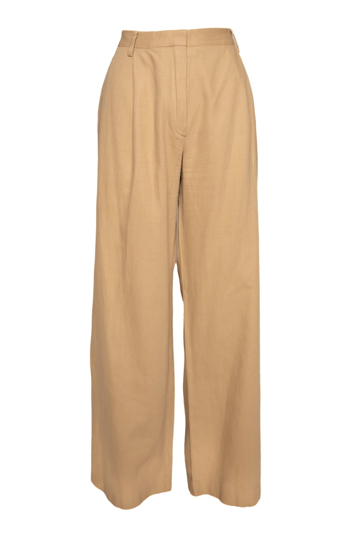 DRIES VAN NOTEN Tan Pleat Front Trousers (Sz. 40)