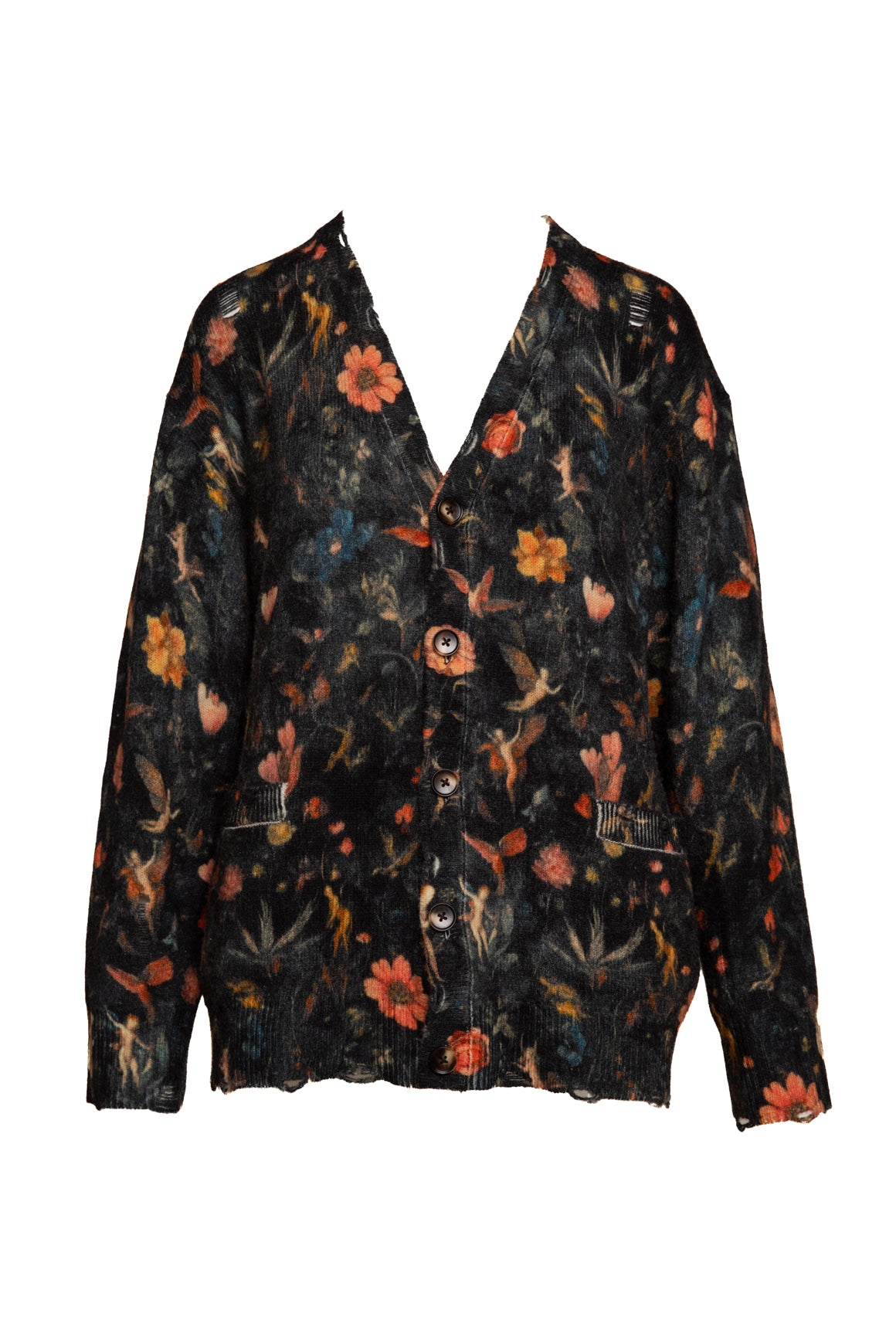 R13 Floral Printed Wool Cardigan (Sz. S)