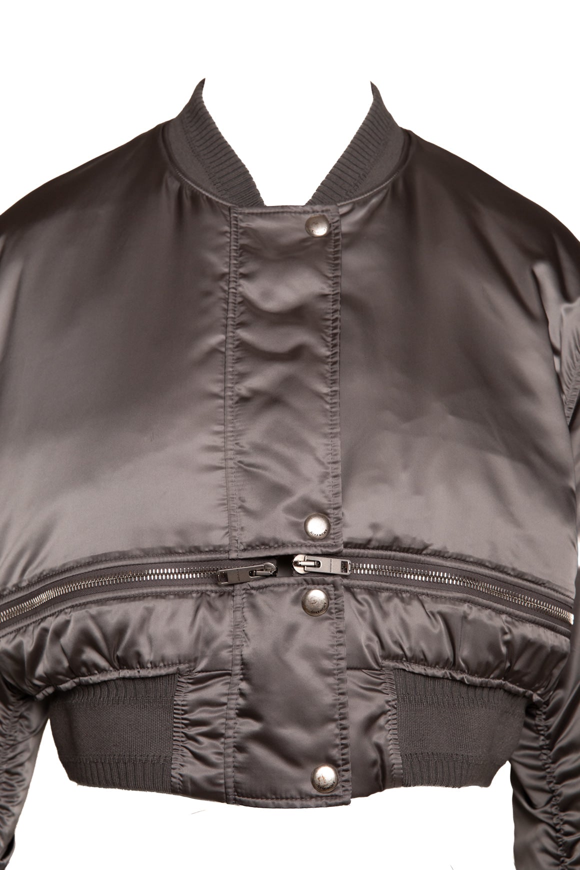 GIVENCHY Grey Crop Bomber (Sz. S)